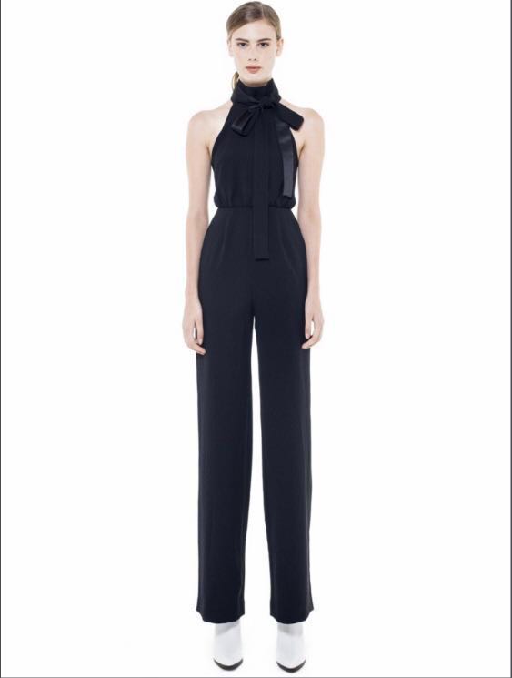 High neck halter jumpsuit Clearance
