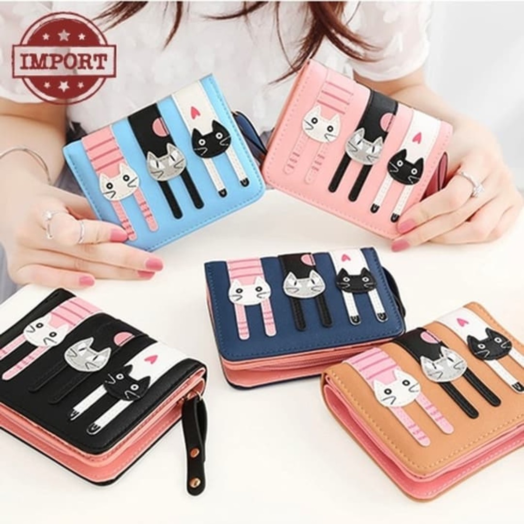 Dompet Wanita Import Pendek Lipat Kartu Koin Fesyen Wanita Tas Dompet Di Carousell