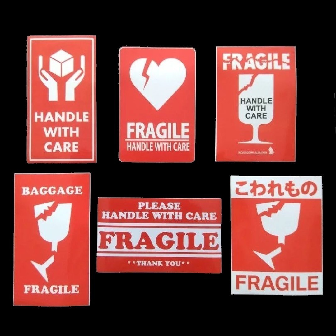 fragile sticker luggage