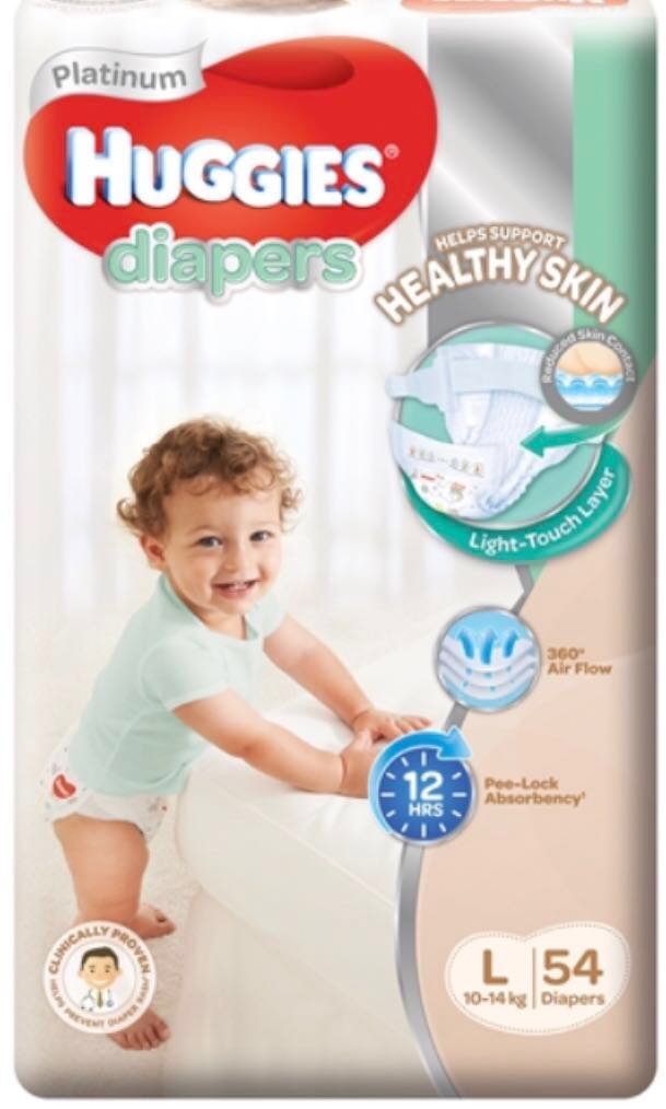 huggies taped diapers large