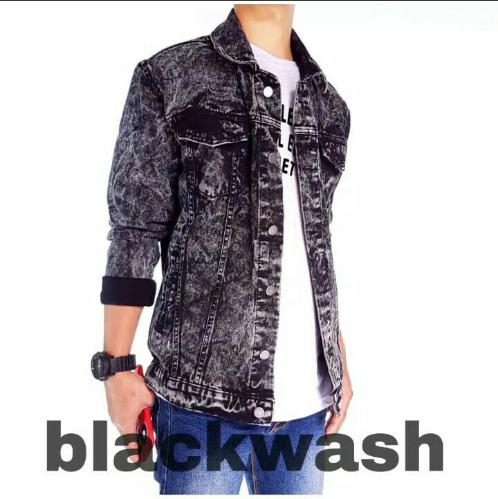Jaket jeans cheap black wash