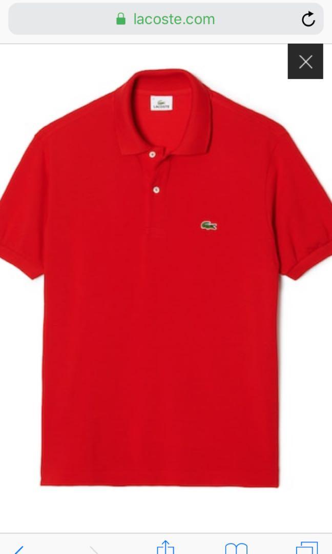 Lacoste Polo Tee (Red - Classic Fit 