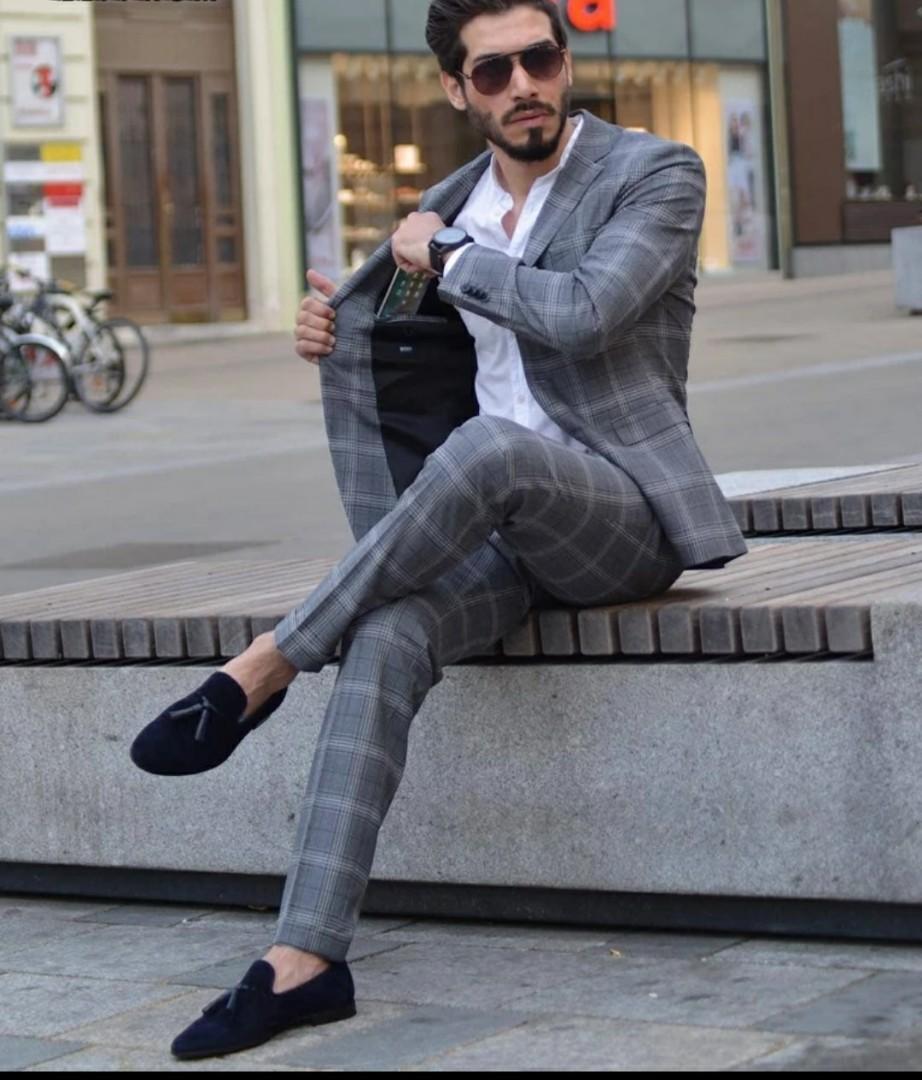 dark grey checkered pants