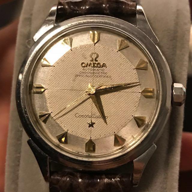 Omega Constellation Pie Pan Ref 2852 Guilloche Dial Arrowhead Markers