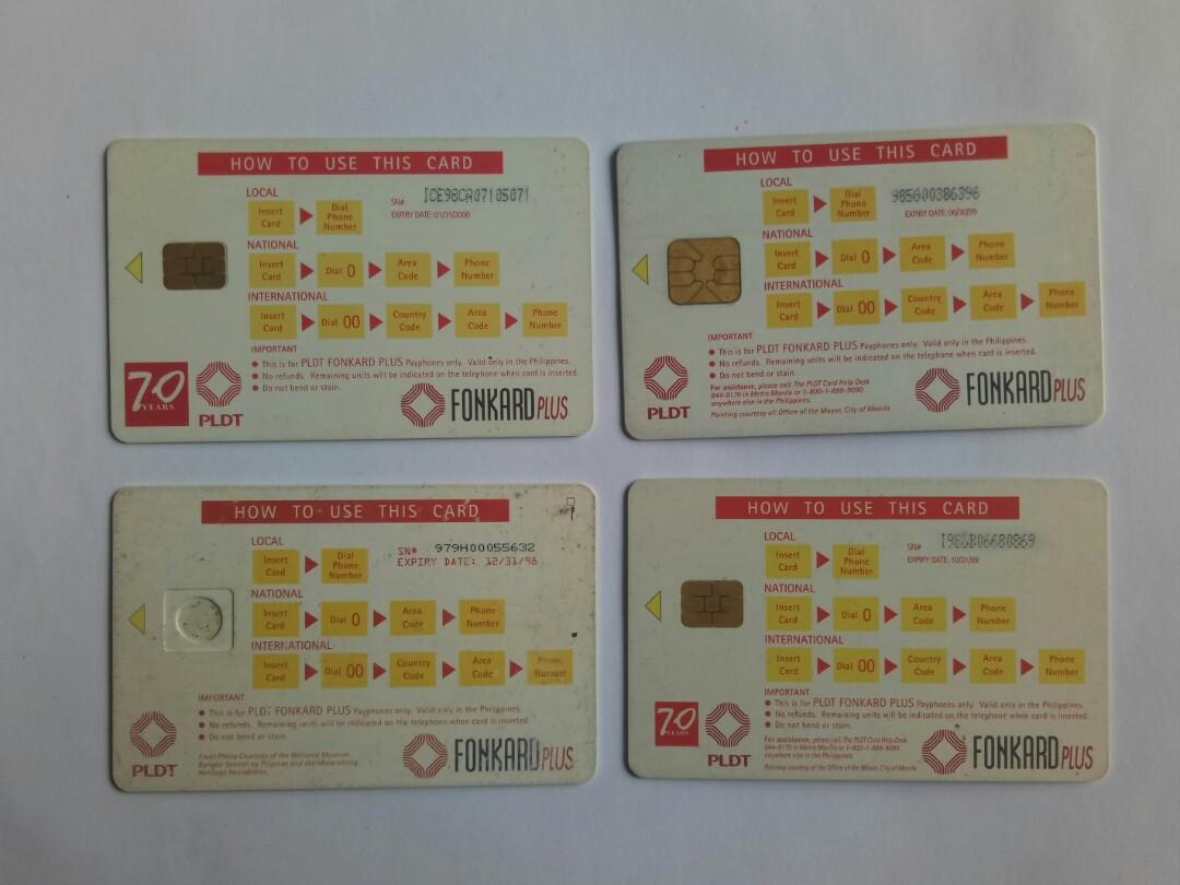 PLDT Fonkard Used Phone Cards Collectibles Rare Designs, Hobbies & Toys