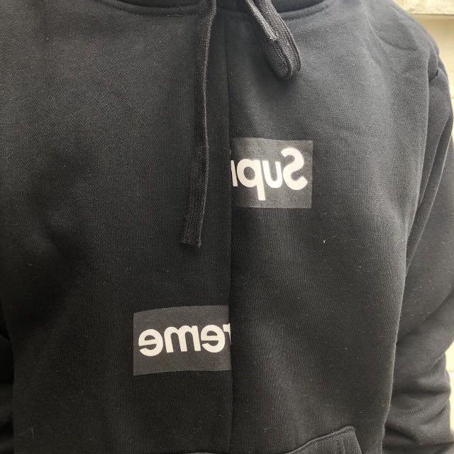 Supreme split logo hoodie sale