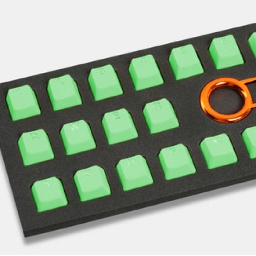 Tai-Hao Neon Rubber Backlit Gaming Keycap Set (PARROT GREEN), Computers ...