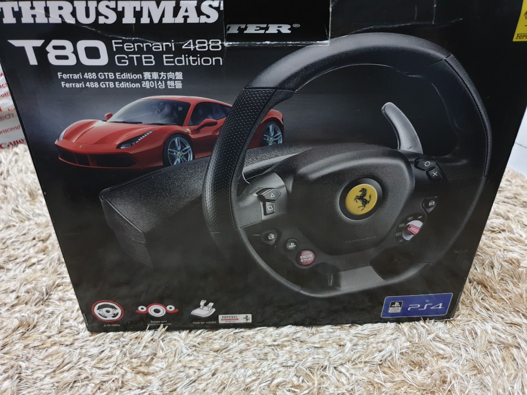Thrustmaster T80 Ferrari 488 Gtb Edition Racing Wheel Pcps4
