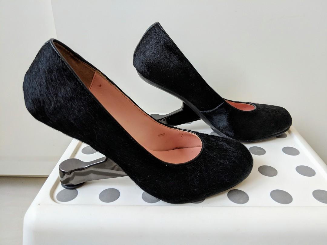 United Nude Eamz Pump in Black Pony Hair, Limited Edition (US7)