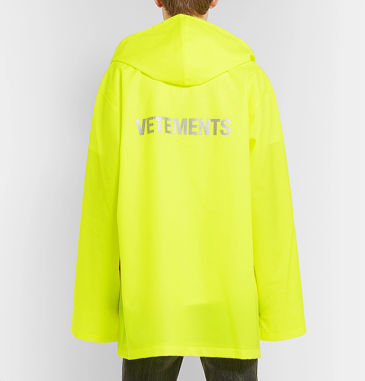 Vetements yellow raincoat store