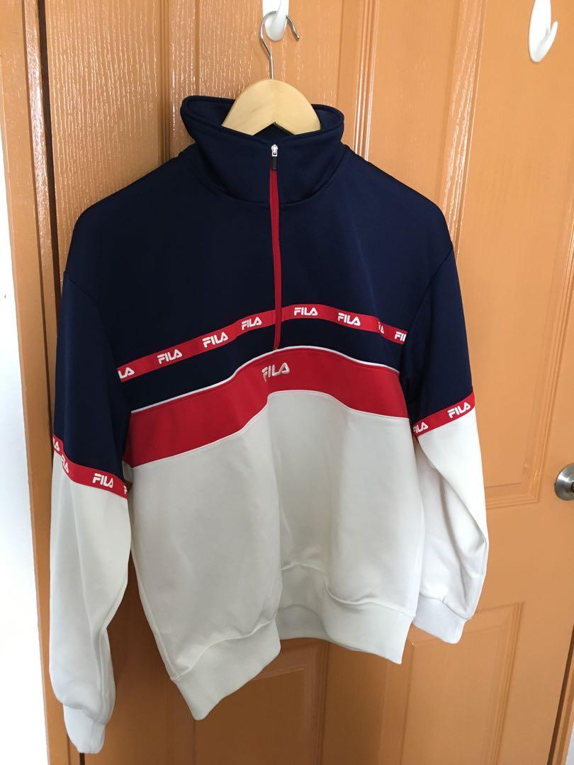 Fila half zip pullover jacket hotsell