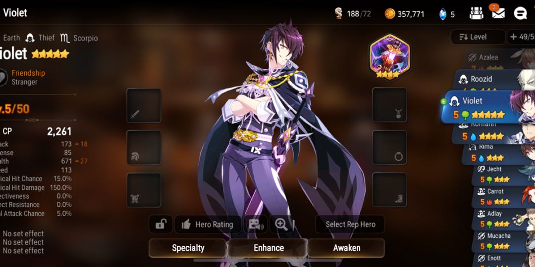 Violet Bellona Yufine Ken Starter Epic Seven Toys Games Video Gaming Video Games On Carousell