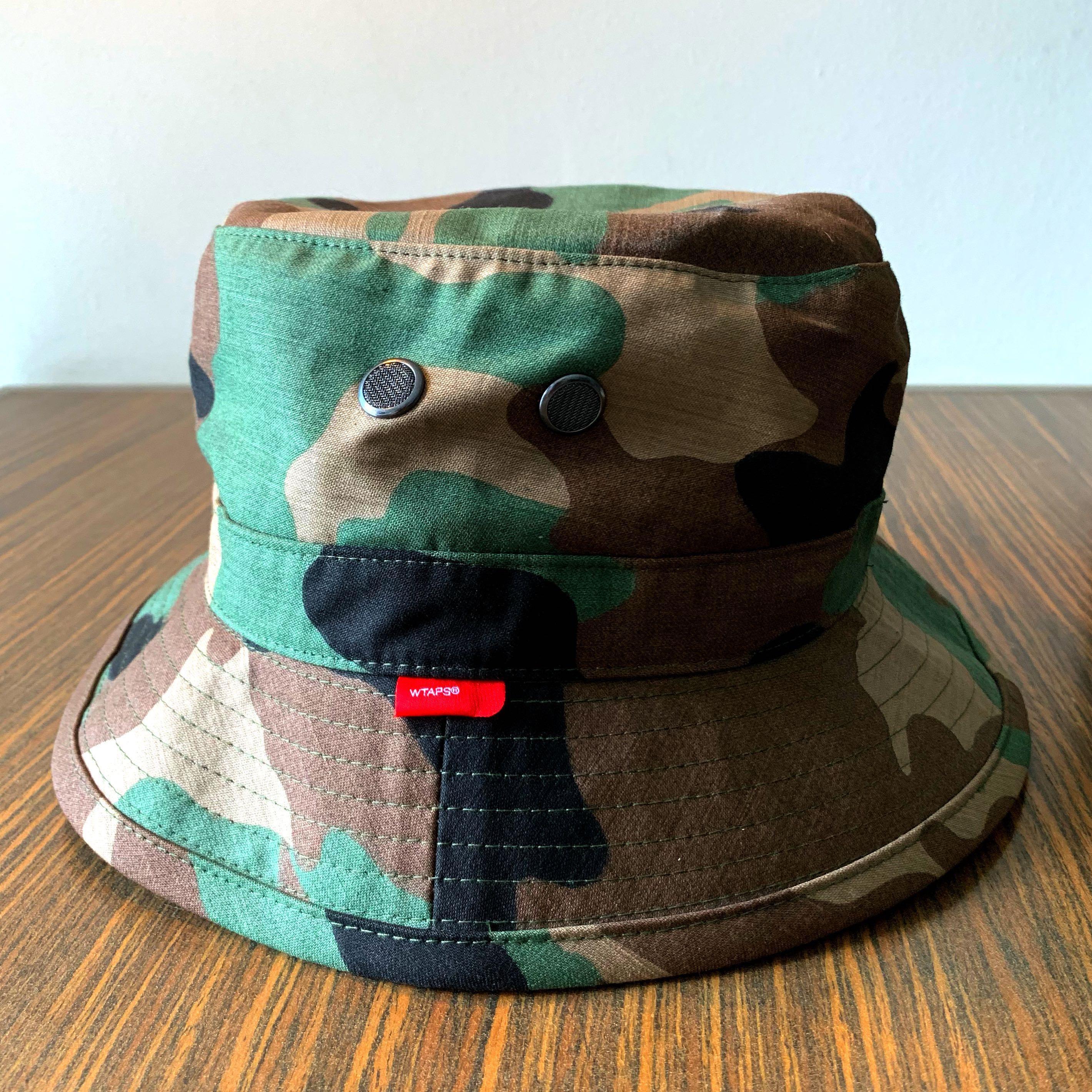 Woodland Camo Boonie Sz L Made in Japan 
