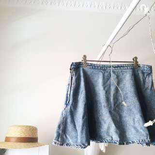 DENIM SKATER SKIRT