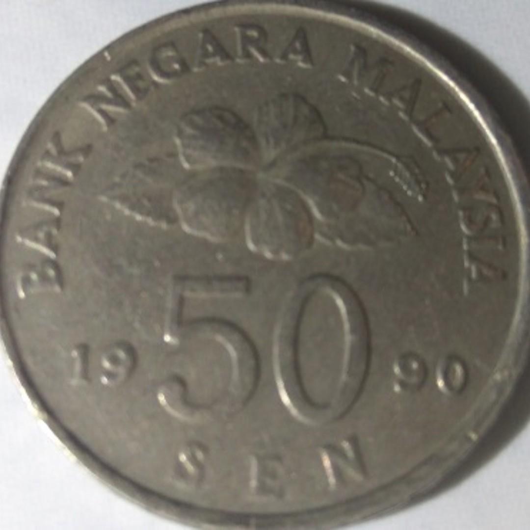 50 Sen 1990 1991 1992 Malaysia Duit Syiling Coin Lama Bunga Raya Antiques Currency On Carousell