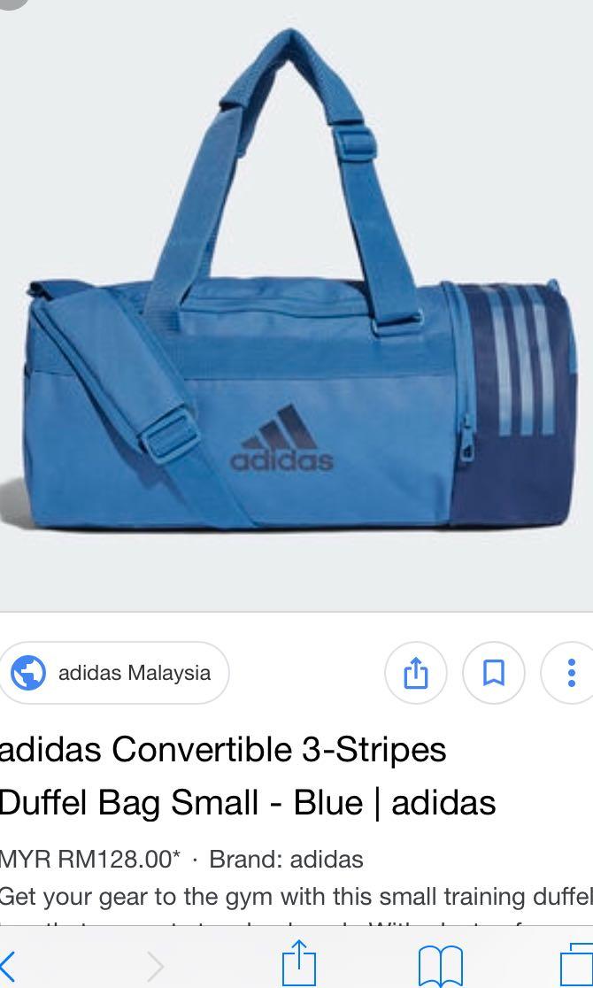 Adidas Small Duffle Bag Sports Athletic Sports Clothing On
