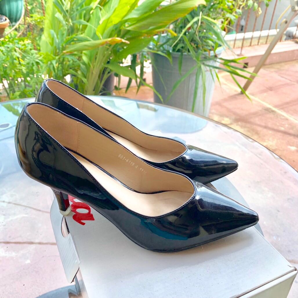 Bata High Heels 5cm Black, Fesyen Wanita, Sepatu di Carousell