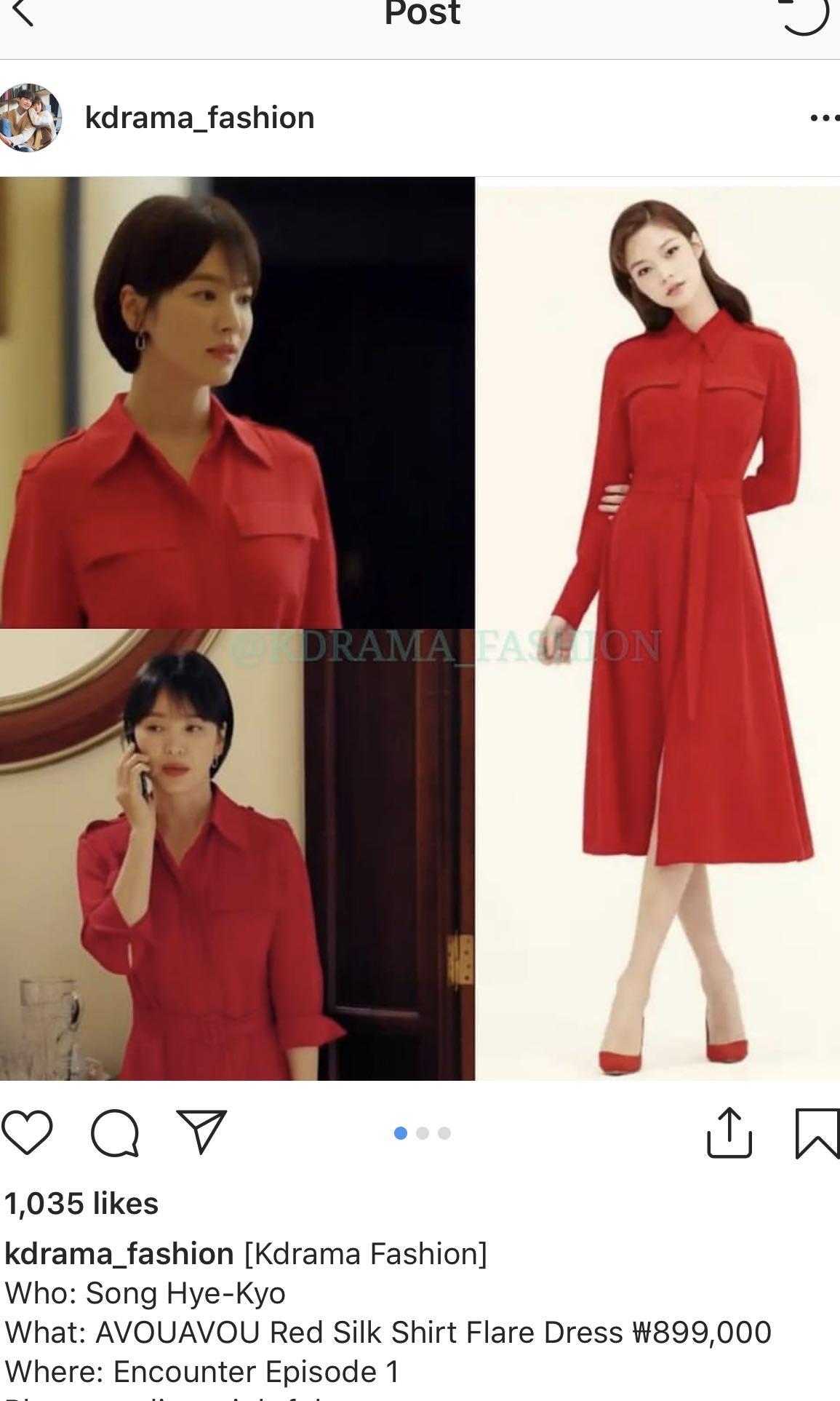 BNWT Authentic Avouavou Red Silk Shirtdress