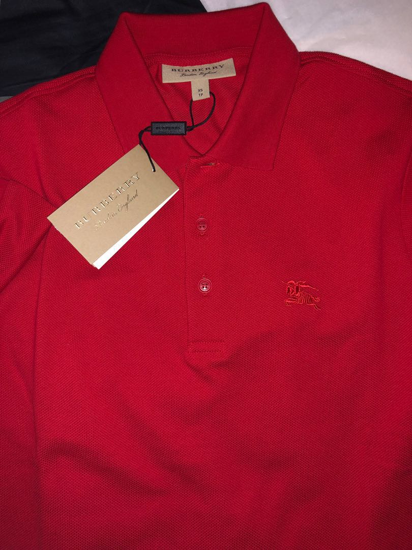 Burberry cheap polo red