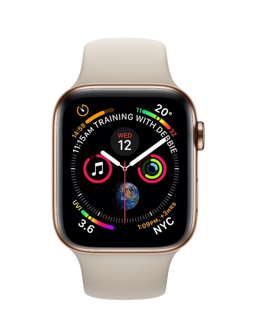 BRAND NEW Apple Watch Series 4 Gold Stainless Steel Case with Stone Sport Band