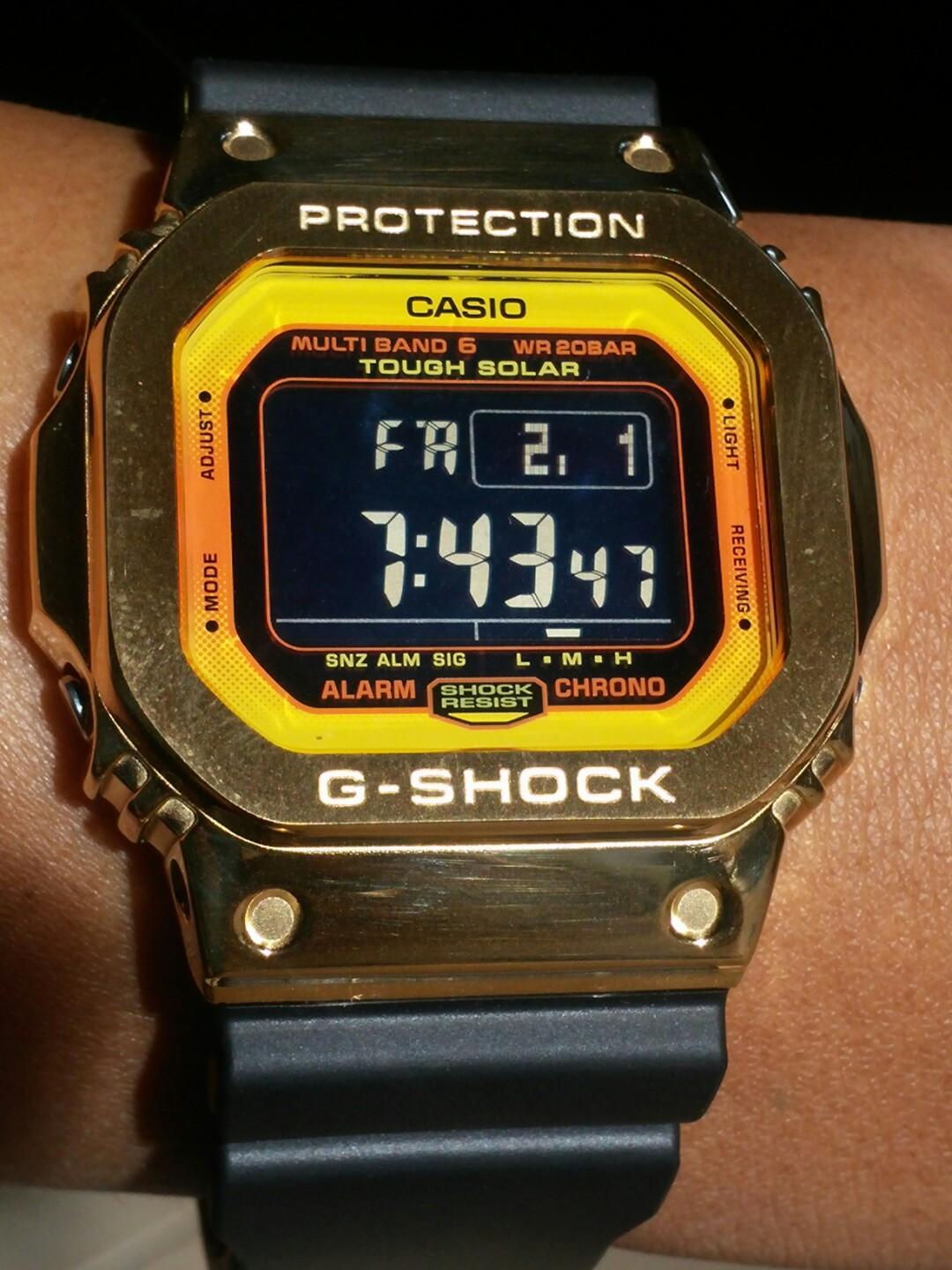 casio g shock yellow black