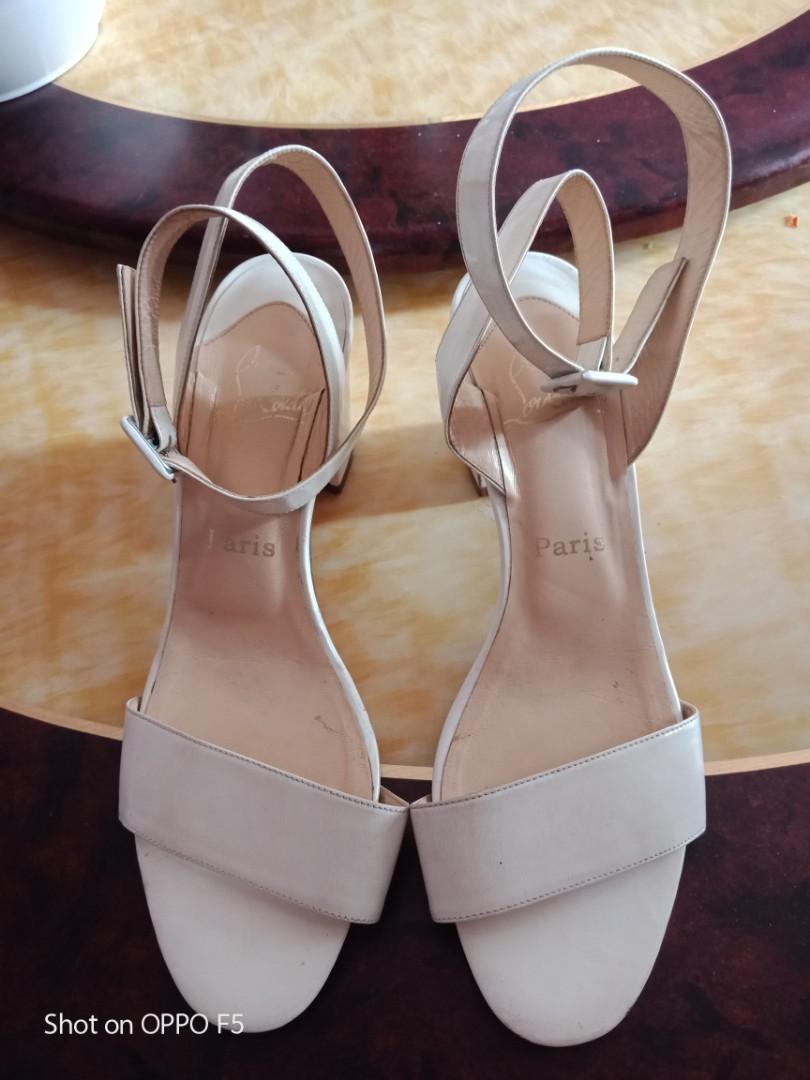 christian louboutin block heels (Category: Heels) located in Baguio. Submitted by kimchiis (Listing ID 212884665, Image 1). Description: size 8 with signs of usage as seen on pic no major flaws/ walang tuklap gasgas lng po konti.