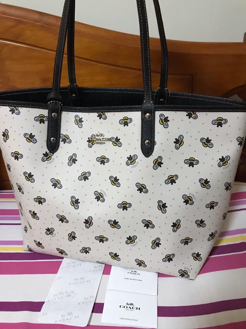coach bee tote