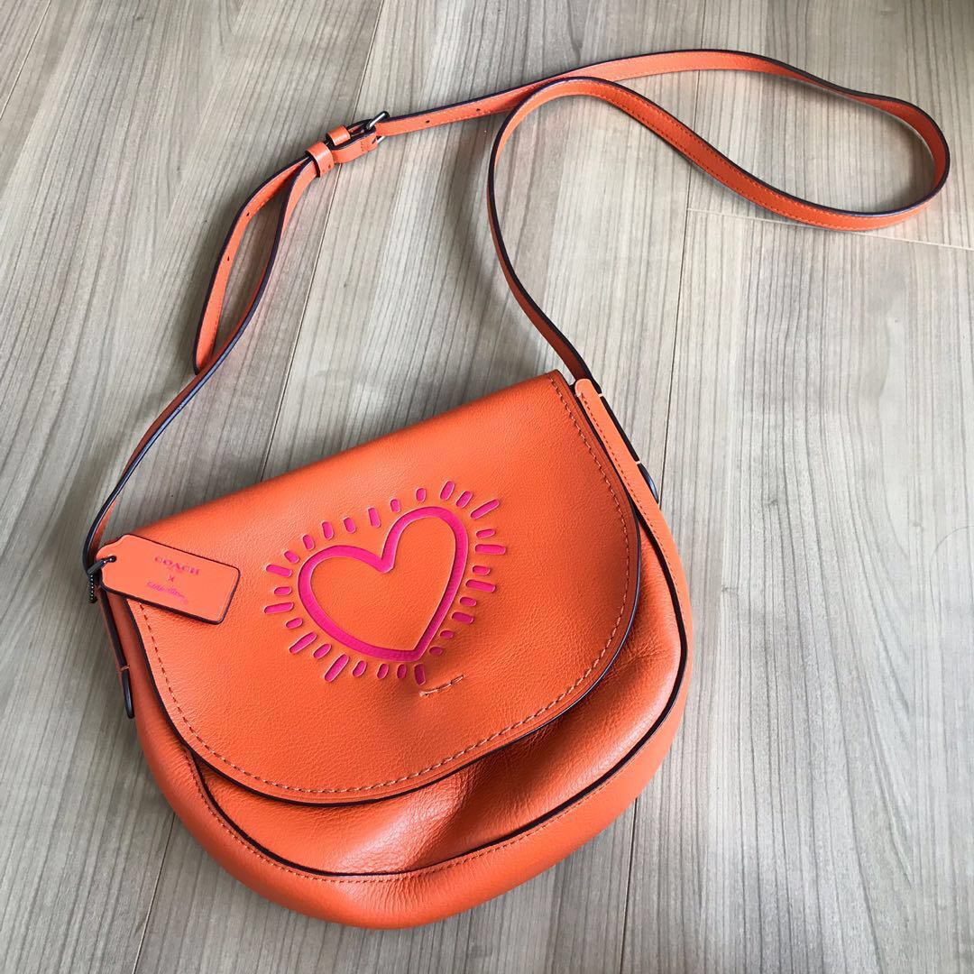 coach orange sling bag