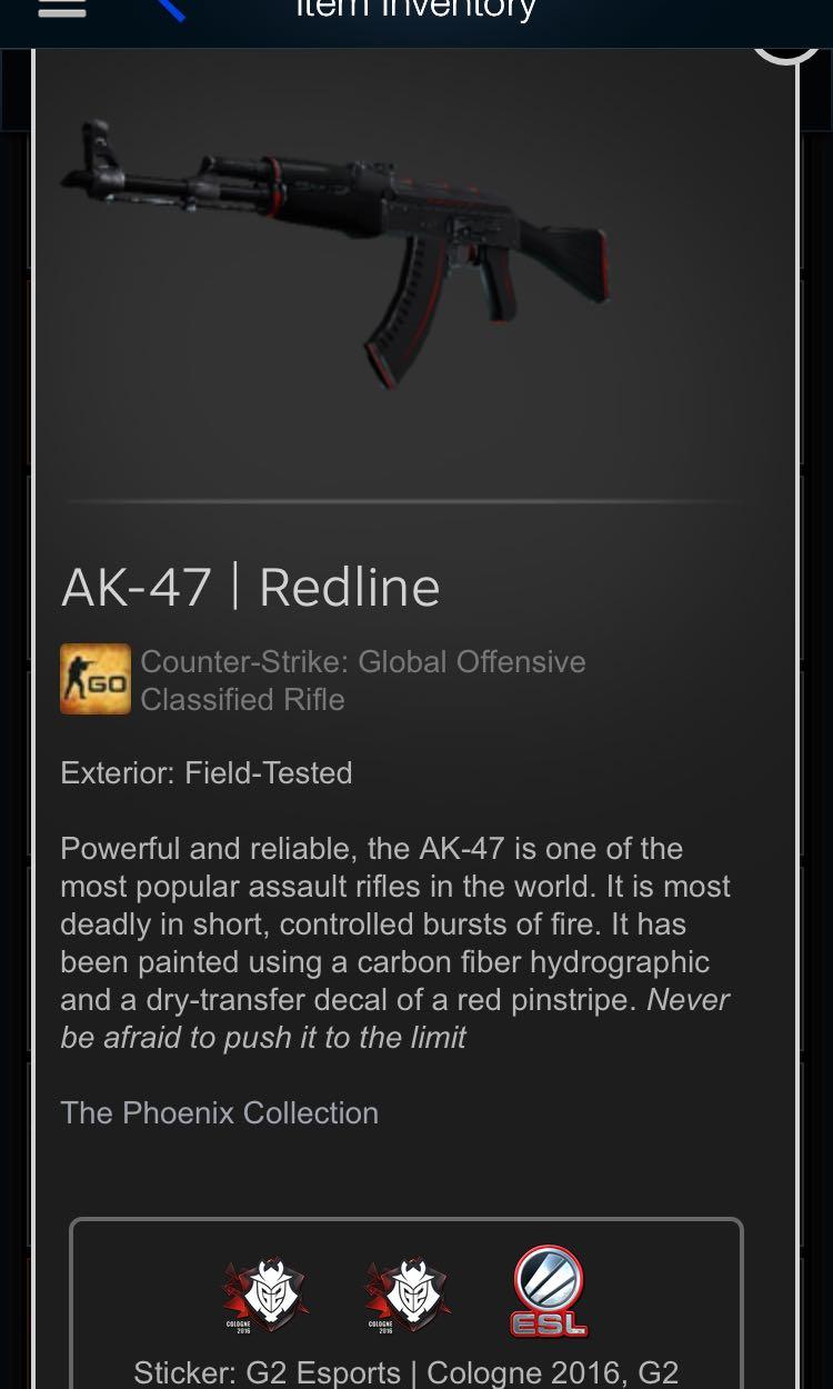 CSGO AK-47|Redline, Video Gaming, Gaming Accessories, Game Gift Cards ...