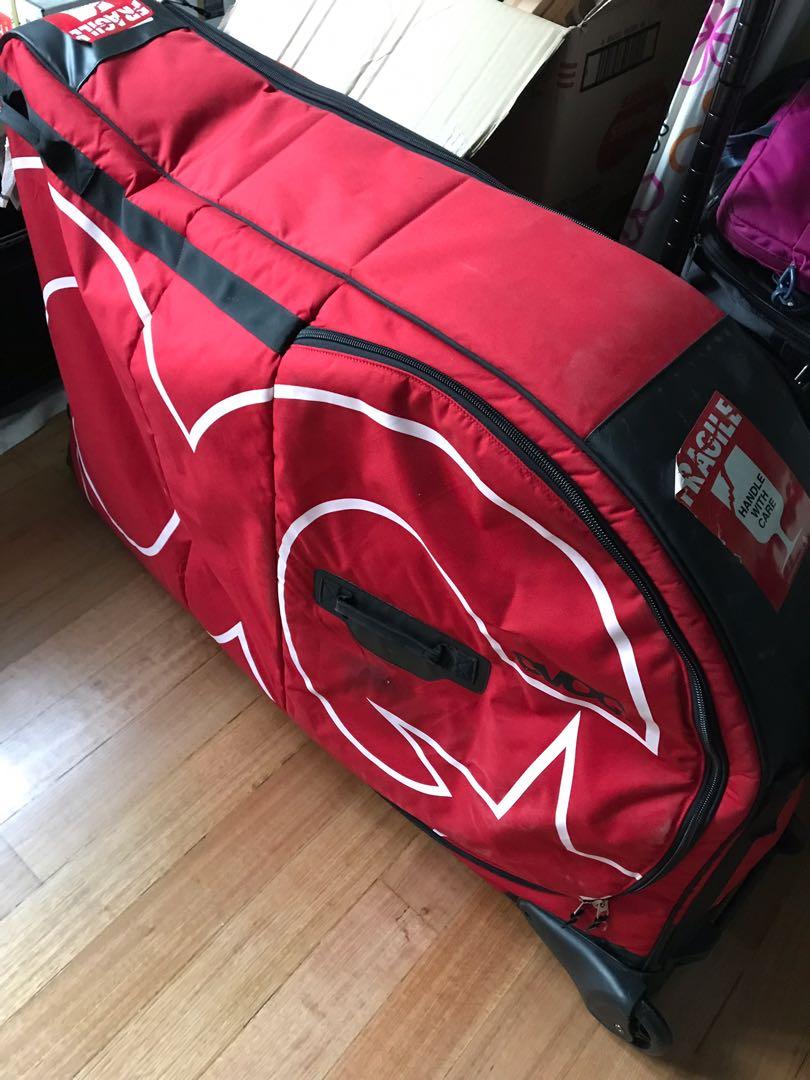 red bike bag