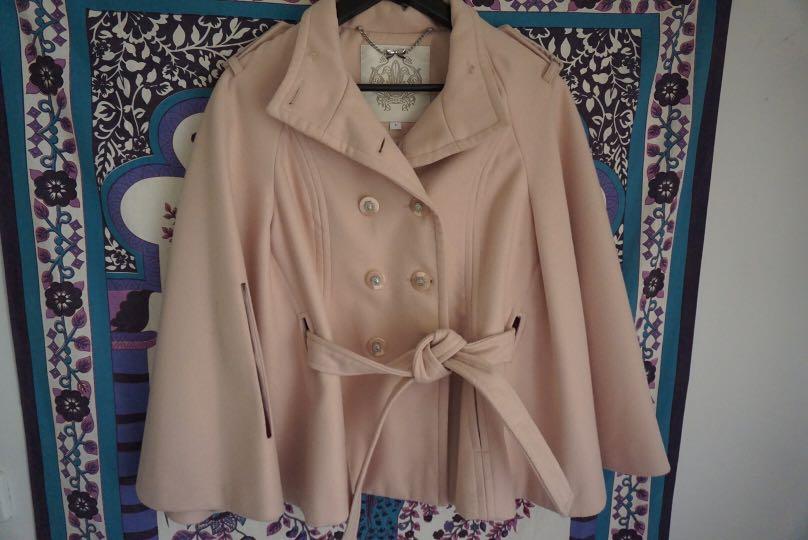 Forever New Light Pink Cape outerwear women jacket cute AU 6 Women s Fashion Clothes on Carousell