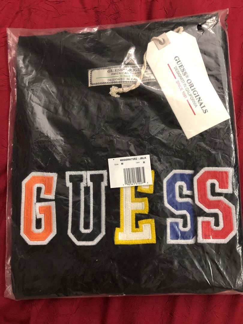 guess originals oversized multicolor logo tee