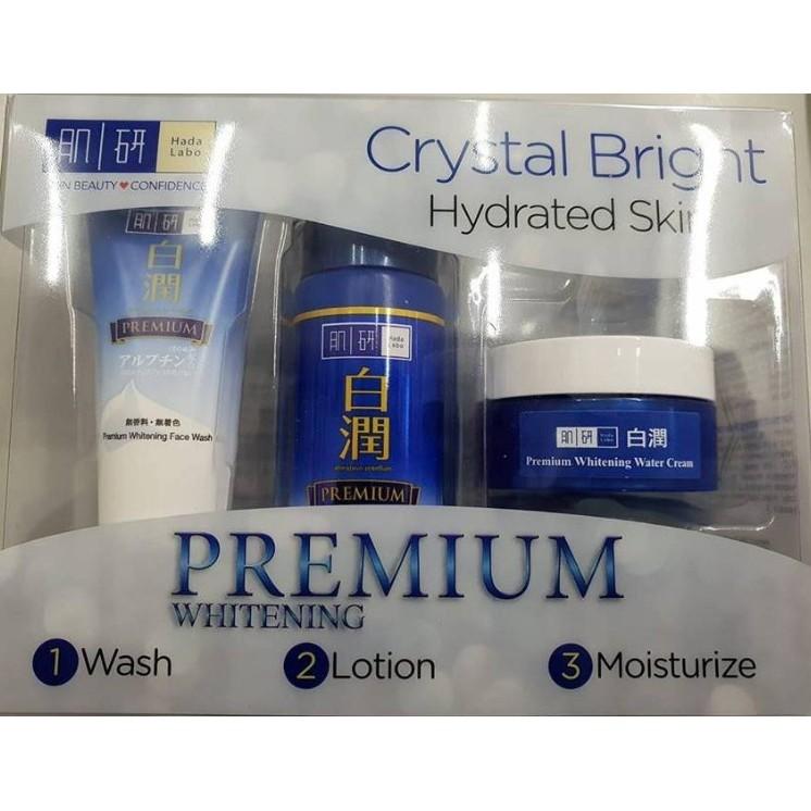 Hadalabo Premium Whitening 123 Set A56 Health Beauty Skin Bath Body On Carousell
