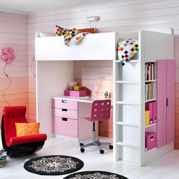 Ikea Stuva Loft Bed Girls / Pink, Babies & Kids, Baby Nursery & Kids
