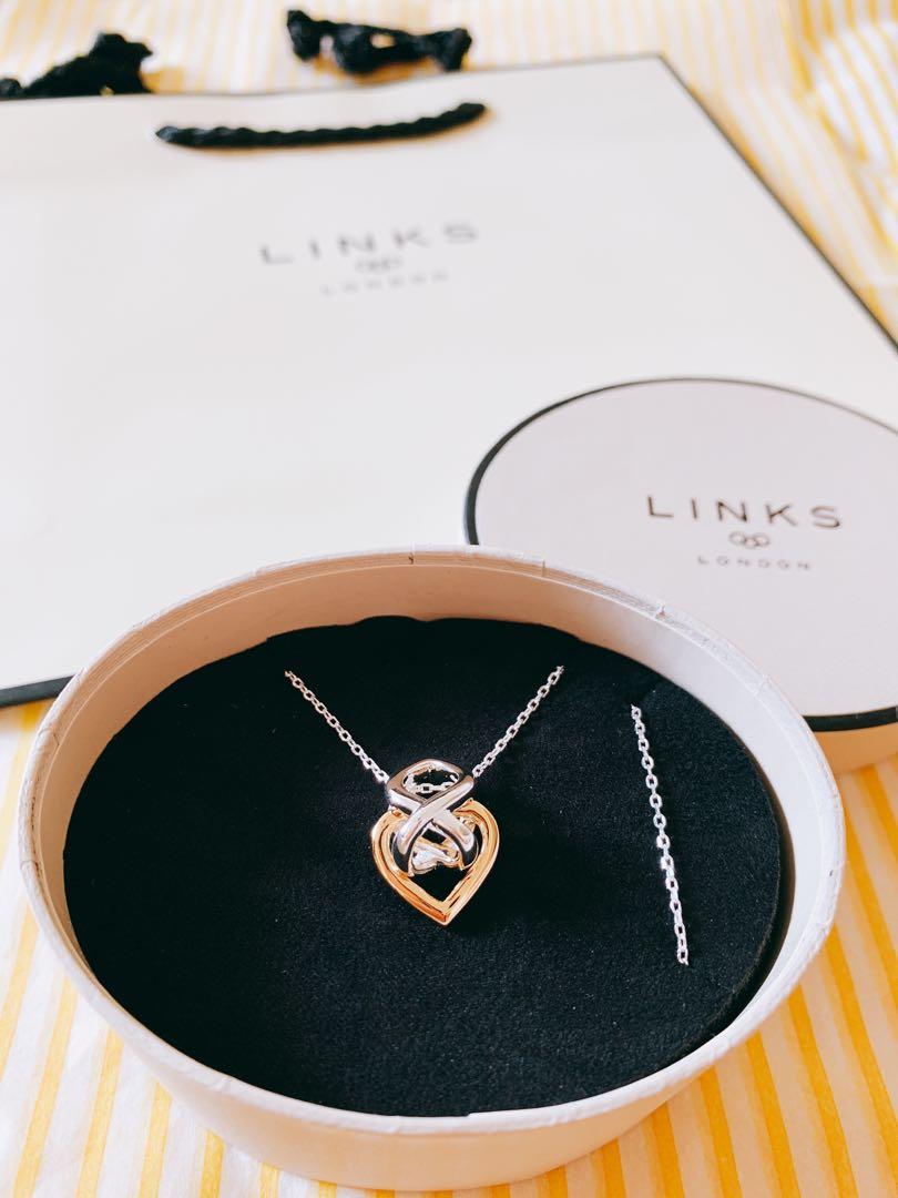 Links of London Infinite Love Silver 18ct Gold Vermeil Necklace