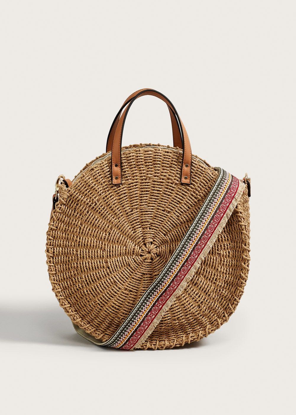 raffia bag round