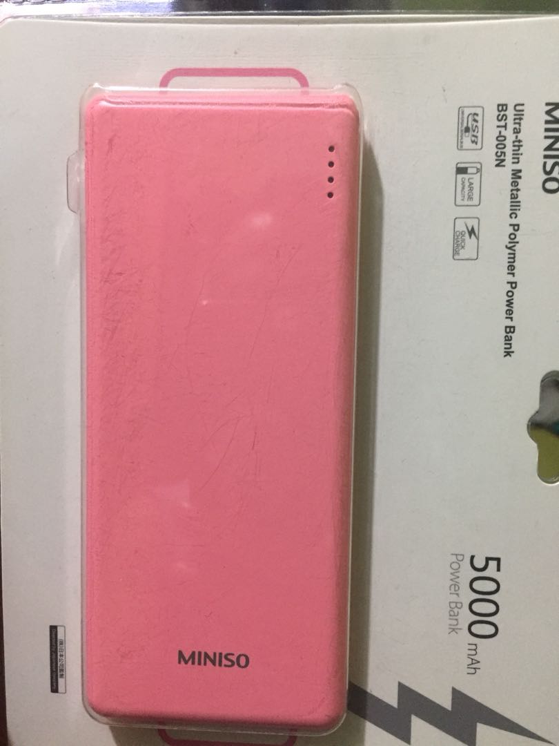 Miniso Power Bank 5000 MAH, Mobile Phones & Gadgets, Mobile & Gadget