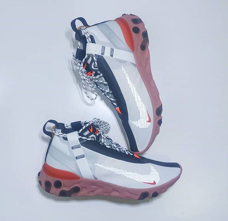 nike react runner mid wr ispa white light crimson