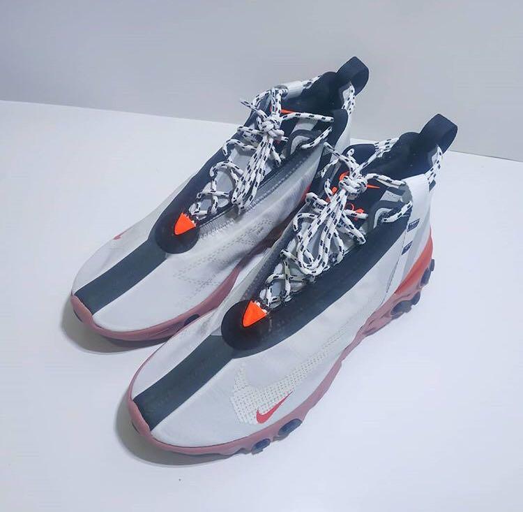 nike react runner mid wr ispa white light crimson
