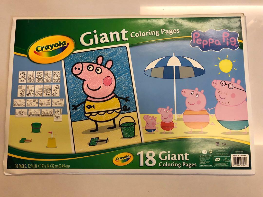 Peppa Pig Giant Colouring Pages, Hobbies & Toys, Stationery & Craft ...