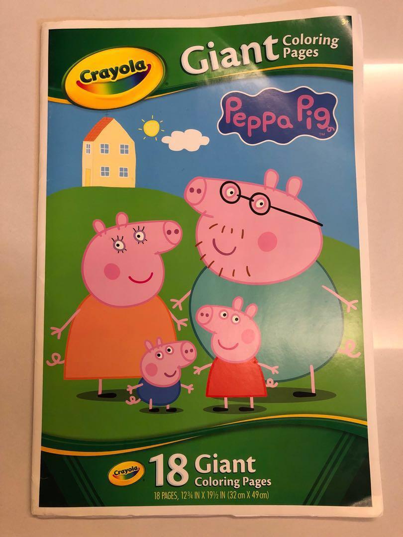 Peppa Pig Giant Colouring Pages, Hobbies & Toys, Stationery & Craft ...