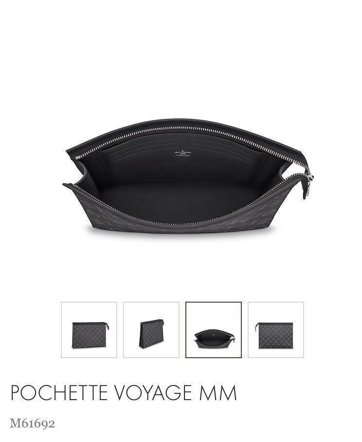 Louis Vuitton Monogram Eclipse Pochette Voyage MM M61692 Men's