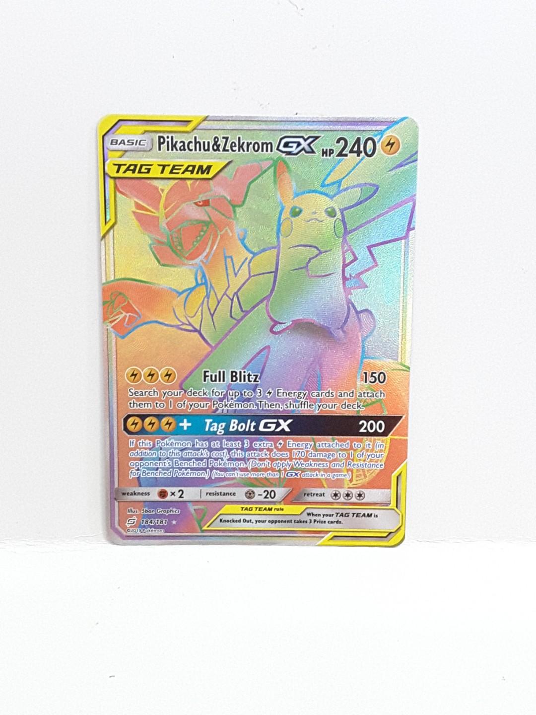 Pikachu & Zekrom GX - Team Up Pokémon card 184/181