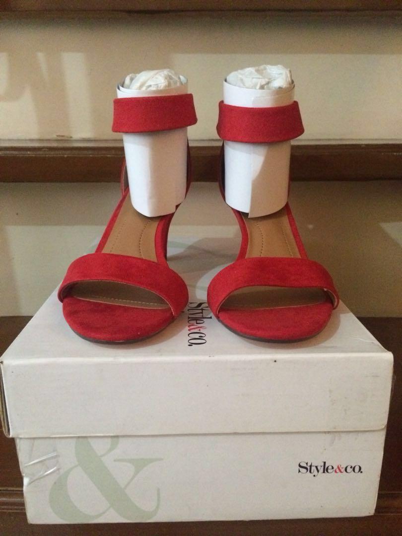 red dress sandals womens