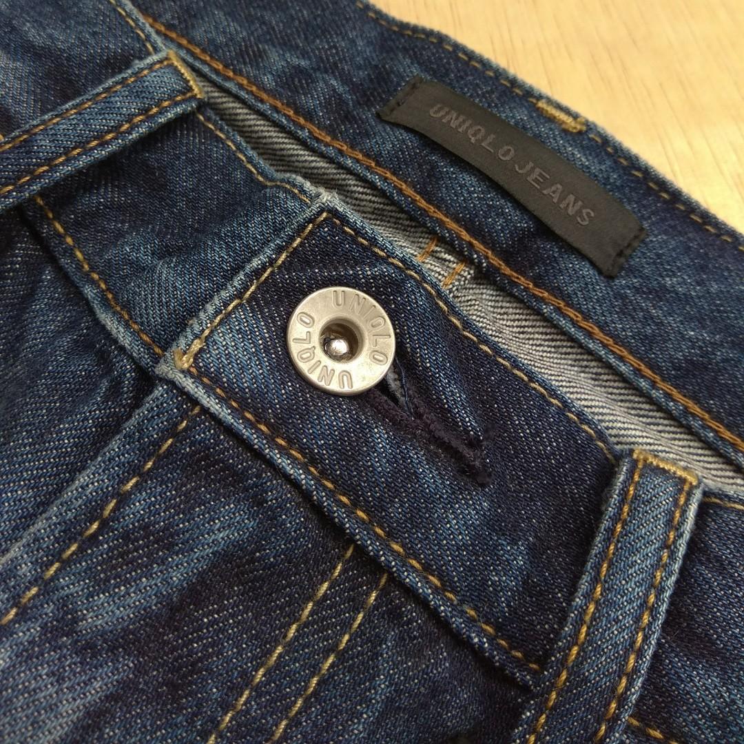 Sale Uniqlo jeans Regular fit 66 blue new jual rugi, Fesyen Pria