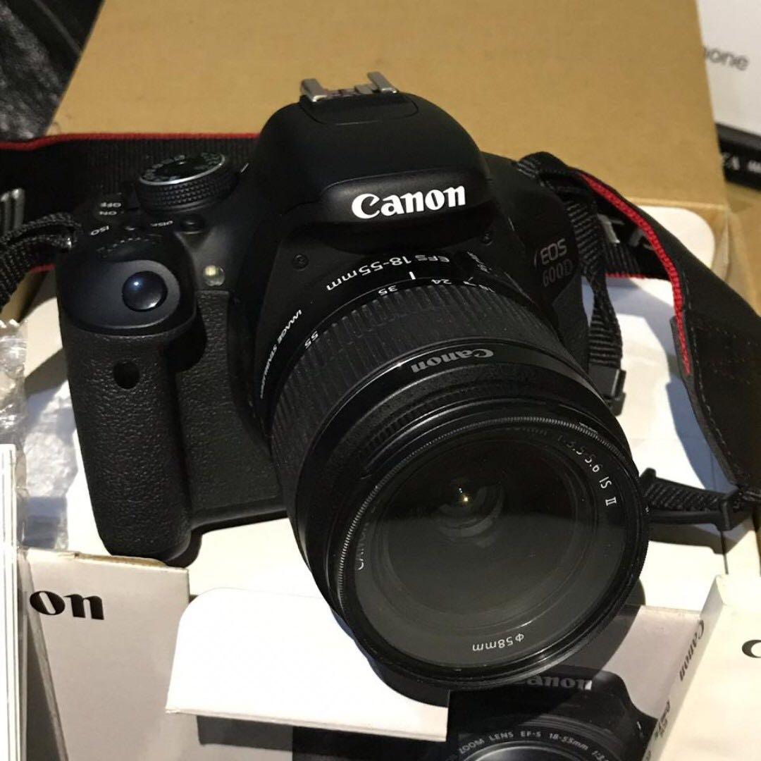 second kamera canon dslr 600d kit 18 55mm