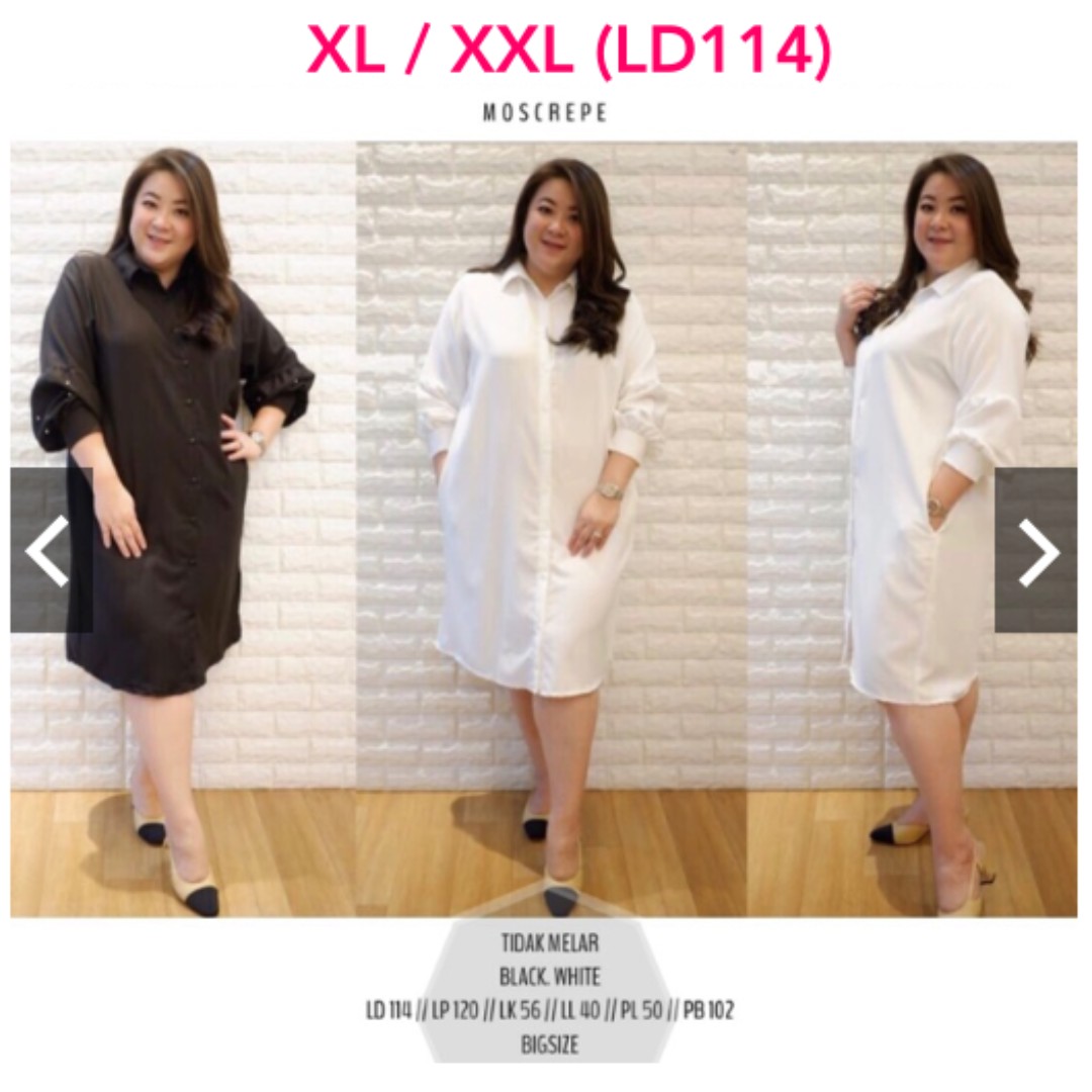 dress putih big size
