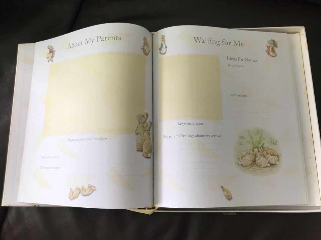 peter rabbit baby book my first year