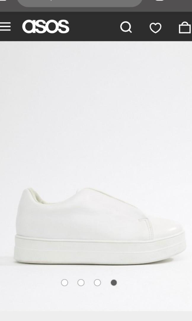 White faux on sale leather platform sneakers