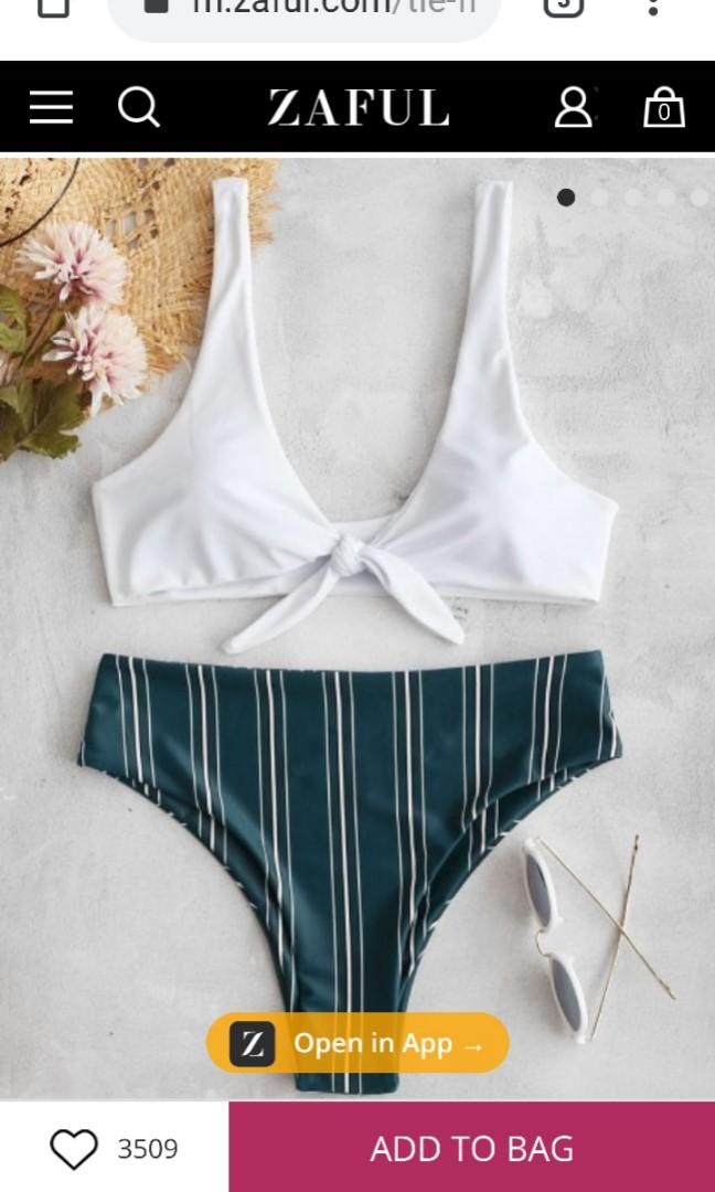 zaful white bikini